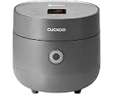 CUCKOO Micom Fuzzy Logic Rice Cooker, 6-Cup Cooked, Gray, CR-0375FG | Small 3-Cup Uncooked Capacity, Nonstick Inner P...