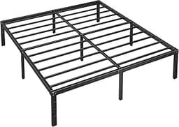 Metal Platform Bed Frame Queen Size, 18 Inch Height with Heavy Duty Steel Support, No Box Spring Needed, Easy Assembl...