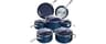 Nuwave Healthy Duralon Blue Ceramic Nonstick 12pc Cookware Set,Diamond Infused Scratch-Resistant,PFAS Free,Dishwasher...