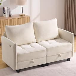 Korser 61" Loveseat Sofa Couch with Storage, Modern Love Seat Couches for Living Room, Small Couch for Bedroom with U...