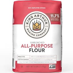 King Arthur, All Purpose Unbleached Flour, Non-GMO Project Verified, Certified Kosher, No Preservatives, 5 lb Bag