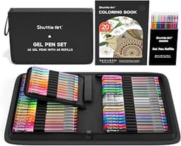 Shuttle Art Gel Pens, 120 Pack Gel Pen Set 60 Colored Gel Pen with 60 Refills for Adults Coloring Books Drawing Doodl...