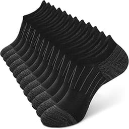 BAMBOO COOL Mens Non-Slip No Show Sock Moisture-Wicking Low Cut Sock 6 Pack