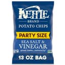 Kettle Brand Potato Chips, Sea Salt & Vinegar Kettle Chips, Party Size, 13 Oz