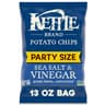 Kettle Brand Potato Chips, Sea Salt & Vinegar Kettle Chips, Party Size, 13 Oz