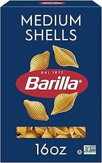 Barilla Medium Shells Pasta, Non-GMO Kosher Pasta, 16oz.
