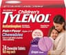 Children's Tylenol Chewables, 160 mg Acetaminophen, Grape, 24 ct | Pain Reliever & Fever Reducer, Cold + Flu Symptoms...