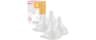 Pigeon Silicone Nipple (M) with Latch-On Line, 3+ Months, 4 Count | Stage 3, Medium Flow, Natural Feel