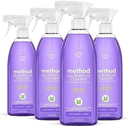 Method All-Purpose Cleaner Spray, French Lavender, Perfect for Most Counters, Tiles and More, 28 Fl Oz, (Pack of 4)