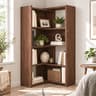 Corner Bookshelf,Expandable 3-in-1 , 4-Tier Adjustable Corner & Straight