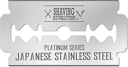 SHAVING REVOLUTION Double Edge Razor Blades - Men's Safety for Shaving Platinum Japanese Stainless Steel a Smooth, Pr...