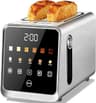 Foyoconven 2 Slice Toaster Smart Touchscreen Wide Slot with Bagel Mode | 900W Digital Timer, Single Slice Mode, Memor...