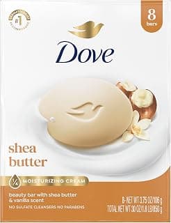 Dove Shea Butter Beauty Bar Soap 8 Count, Cleanser, 3.75 oz I beauty bar | Moisturizing beauty bar with ¼ moisturizin...