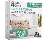 The Clean People Laundry Detergent Sheets - Laundry Soap - Ultra Concentrated, Recyclable Packaging, Stain Fighting -...