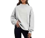 Trendy Queen Womens Mock Neck Sweatshirts Oversized Pullover Fall Outfits | Fall Fashion Clothes 2026,Airport Travel ...
