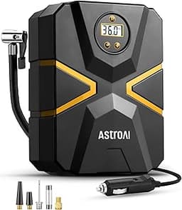 AstroAI S1 Tire Inflator Portable Air Compressor 12V DC 150PSI with Digital Gauge, Auto Shut-Off Preset Pressure Rapi...