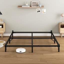 Queen Metal Bed Frame for Box Spring, 7 Inch Foldable Bed Frame Platform with 11-Legs Heavy Duty Support, Double Tria...