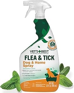 Vet’s Best Indoor Flea and Tick Spray – Dog Flea and Tick Treatment for Home, Plant-Based Formula with Natural Oils, ...