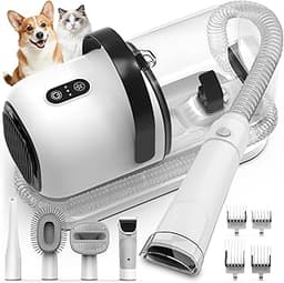 FIXR Dog Grooming Vacuum, All-in-One Pet Grooming Kit with Hair Clipper & Shedding Brush, Low Noise 12,000Pa Dog Hair...
