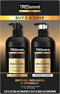 TRESemmé Rich Moisture Shampoo and Conditioner 2 Count Rich Moisture for Dry Hair Formulated With Vitamin E and Bioti...