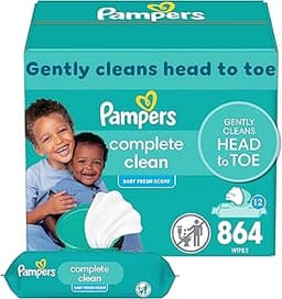 Pampers Complete Clean Baby Wipes - Fresh Scent 12X 864 Count