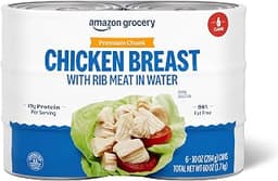 Amazon Grocery, Premium Chunk Chicken Breast, 10 Oz (Pack of 6)