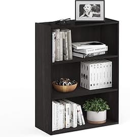 Furinno PASIR Book Shelf, 3-Tier Bookshelf, Storage Shelves Bookcase, 9.7 x 23.7 x 31.5, for Living Room, Bedroom, Ho...