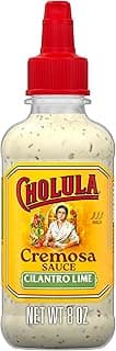 Cholula Cremosa Sauce, Cilantro Lime, Mild Heat, Creamy Squeezable Topping for Tacos, Enchiladas, Soup, Tostadas, Egg...