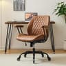 YFO Home Office Desk Chair Office Rubber Casters Ergonomic Computer Chair with Lumbar Support Adjustable Height Rolli...