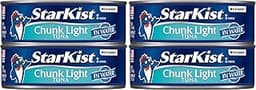 StarKist Chunk Light Tuna in Water, 5 oz (4 Pack) Canned Tuna Fish, Wild Caught, Gluten Free, Ready to Eat, Perfect f...