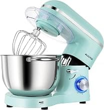 Aucma Stand Mixer,6.5-QT 660W 6-Speed Tilt-Head Food Mixer, Kitchen Electric Mixer with Dough Hook, Wire Whip & Beate...