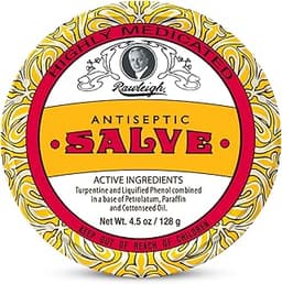 Rawleigh Antiseptic Salve Iconic Yellow Big Tin: 4.5 oz, Natural, Multi-Purpose Ointment Soothes Skin Cuts, Bruises, ...