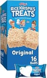 Rice Krispies Treats Marshmallow Snack Bars, Kids Snacks, Lunch Snacks, Original, 12.4oz Box (16 Bars)