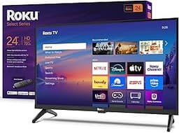 Roku Smart TV – 24-Inch Select Series, 720p HD TV – Roku TV with Voice Remote – Flat Screen LED Television with Wi-Fi...