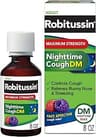 Robitussin Maximum Strength Nighttime Cough DM, Cough Medicine for Adults, Berry Flavor - 8 Fl Oz