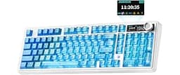 MIKIBY AJAZZ AK980 V2 Pro 98% Dual 8K Mechanical Keyboard, 10000mAh Wireless Tri-Mode Gaming Keyboard with Smart Disp...