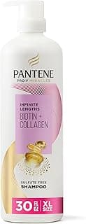 Pantene Infinite Lengths Shampoo, Sulfate Free with Biotin + Collagen, Strengthens Brittle Hair, Up to 90% Less Break...