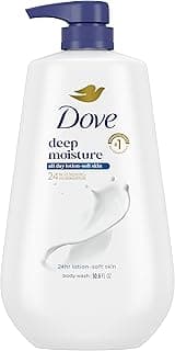 Dove Body Wash Deep Moisture for 24hr Lotion-Soft Skin Moisture Moisturizing Skin Cleanser with No Sulfates No Parabe...