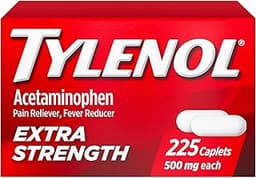 Tylenol Extra Strength Acetaminophen 500 mg Caplets, Fast, Strong Pain Relief, Fever Reducer, Pills for Headache, Bac...