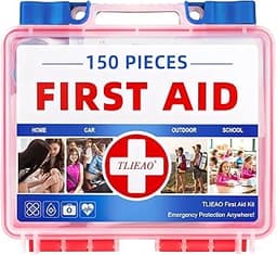 Mini First Aid Kit - 150 Pieces Emergency Medical Kit for Home, Car, Travel, Camping, Truck, Hiking, Sports, Office, ...