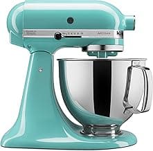 KitchenAid Artisan Series 5 Quart Tilt Head Stand Mixer with Pouring Shield KSM150PS, Aqua Sky