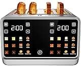 Smart Toaster 4 Slice with Touchscreen & 1-Touch Memory for Family | Stainless Steel Extra-Wide Slots for 6 Bread Typ...