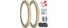 SIMEIQI 2 Pack 24"x2.125" 26"x2.125" 26"x2.35" Cream Cruiser Beach Bike Tires and Tubes with 2 Rim Strips Glueless Pa...