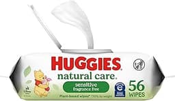 Huggies Natural Care Sensitive Baby Wipes, Unscented, 1 Pack, 56 Wipes