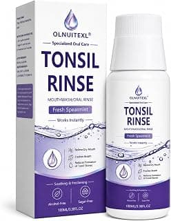 Tonsil Stone Mouthwash, Fresh Spearmint Oral Rinse, 100 mL | Alcohol-free, sugar-free oral rinse with menthol and all...