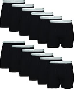 Hanes mens Underwear Boxer Briefs Pack, Cool & Breathable Cotton Moisture-wicking Underwear for Men, No Ride Up