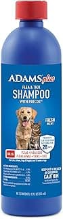 ADAMS Plus Flea & Tick Shampoo with Precor for Dogs, Cats, Puppies & Kittens, Flea Shampoo to Treat Infestations, Kil...
