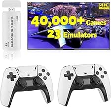 HRYYDS 2026 Retro Gaming Console Pro 4K HDMI with 40,000+ Built-in Classic Video Games - Plug & Play Game Stick for T...