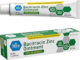 MED PRIDE Bacitracin with Zinc Ointment Antibiotic Bacitracin for Infection Prevention and Skin Relief, 1 Oz Tube
