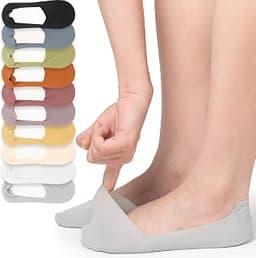 BomKinta No Show Socks Womens 10 Pairs Non Slip Low Cut Liner